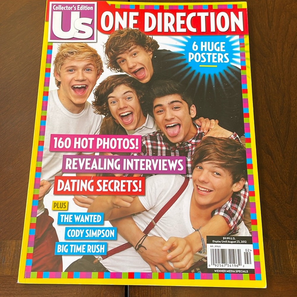 Collectors edition US 1D One Direction magazine & poster August 2012